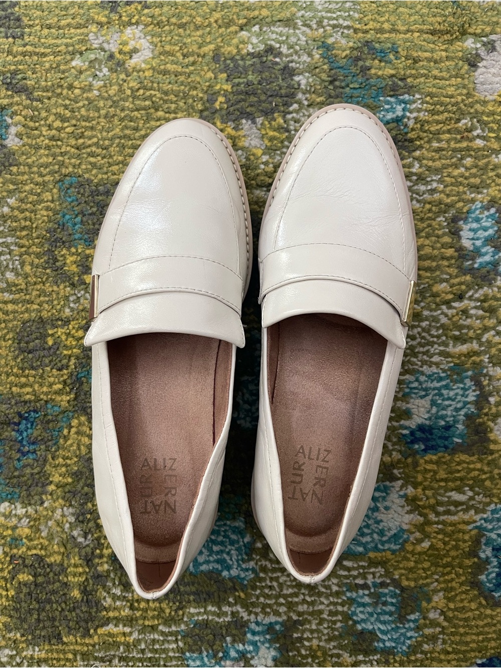 Naturalizer Cream Leather Penny Loafers